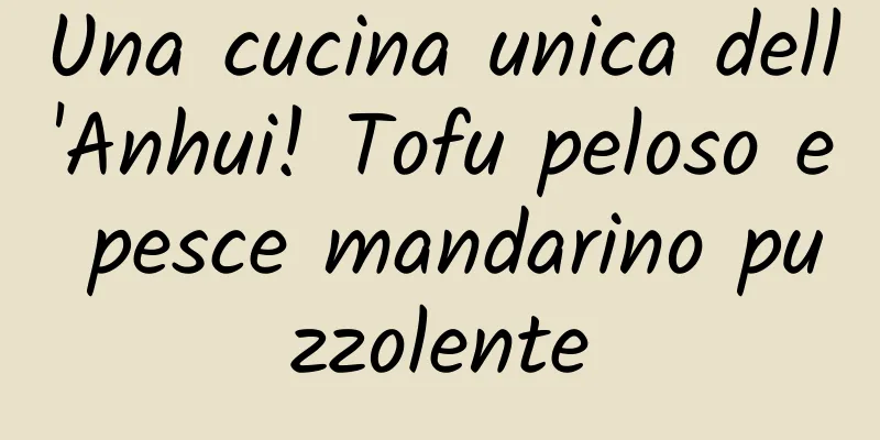 Una cucina unica dell'Anhui! Tofu peloso e pesce mandarino puzzolente
