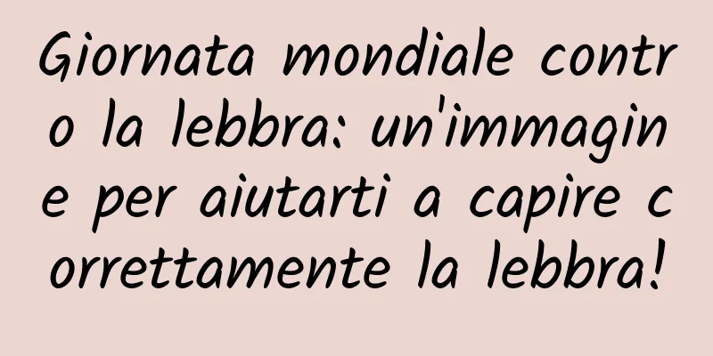 Giornata mondiale contro la lebbra: un'immagine per aiutarti a capire correttamente la lebbra!
