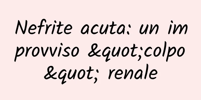Nefrite acuta: un improvviso "colpo" renale