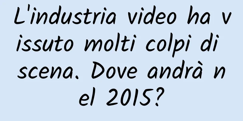 L'industria video ha vissuto molti colpi di scena. Dove andrà nel 2015?