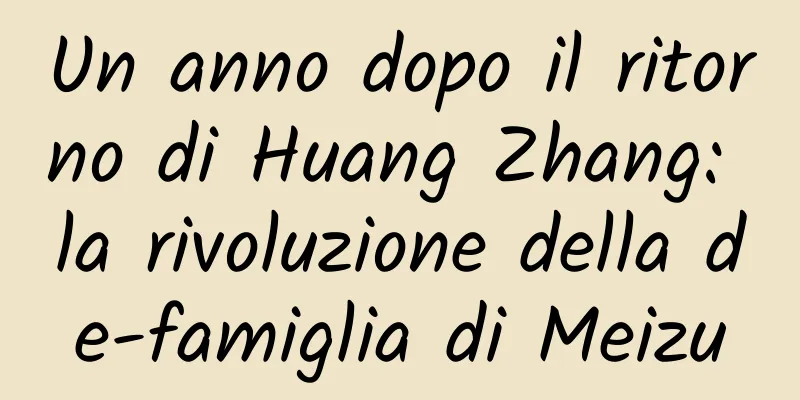 Un anno dopo il ritorno di Huang Zhang: la rivoluzione della de-famiglia di Meizu