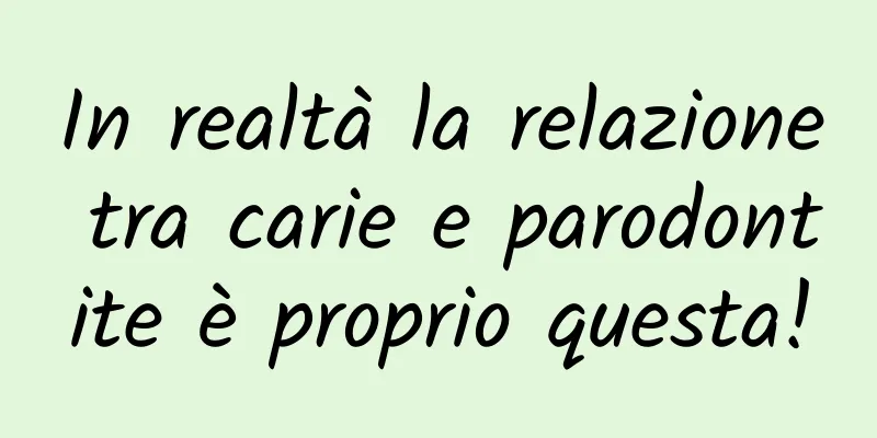 In realtà la relazione tra carie e parodontite è proprio questa!