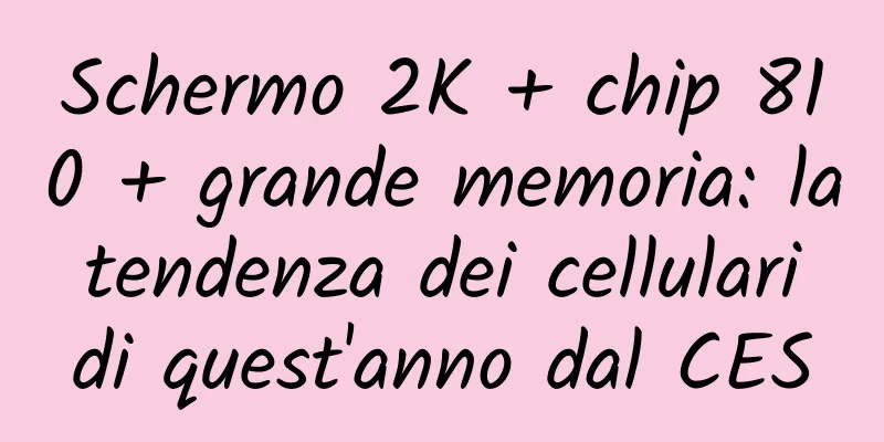 Schermo 2K + chip 810 + grande memoria: la tendenza dei cellulari di quest'anno dal CES