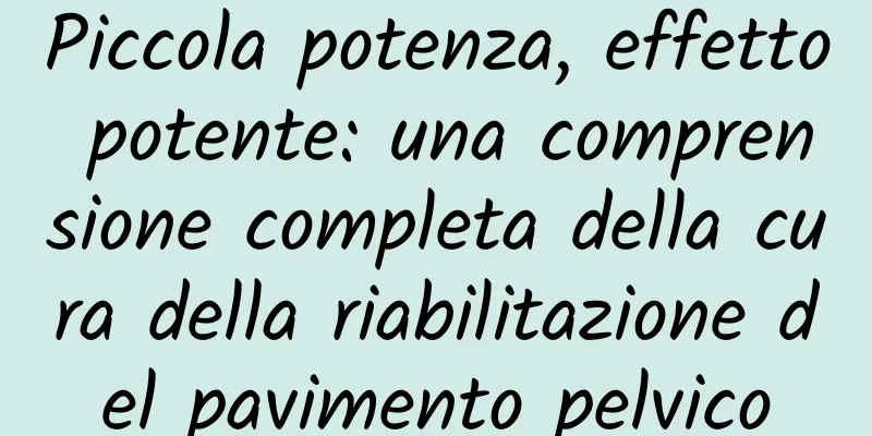 Piccola potenza, effetto potente: una comprensione completa della cura della riabilitazione del pavimento pelvico