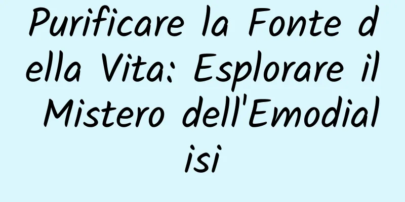 Purificare la Fonte della Vita: Esplorare il Mistero dell'Emodialisi