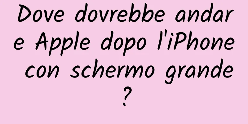 Dove dovrebbe andare Apple dopo l'iPhone con schermo grande?