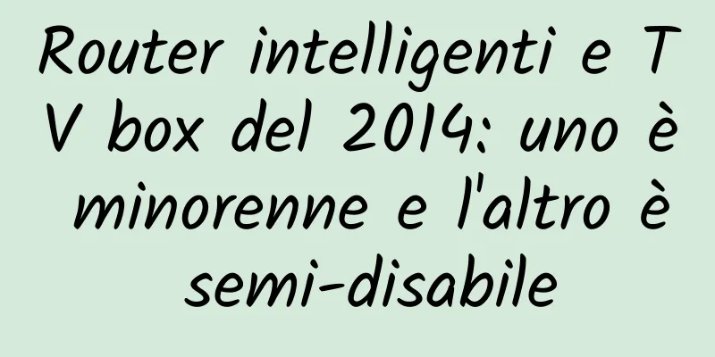 Router intelligenti e TV box del 2014: uno è minorenne e l'altro è semi-disabile