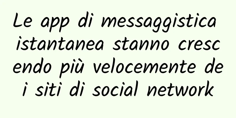 Le app di messaggistica istantanea stanno crescendo più velocemente dei siti di social network
