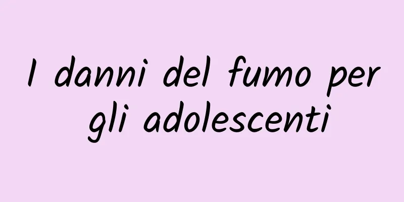 I danni del fumo per gli adolescenti