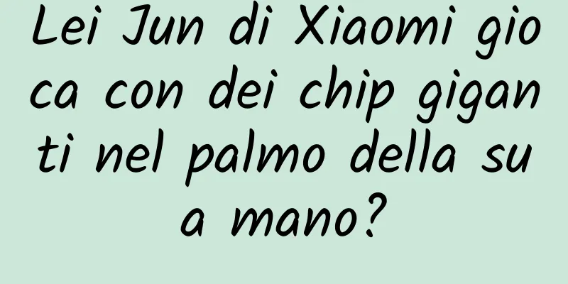 Lei Jun di Xiaomi gioca con dei chip giganti nel palmo della sua mano?
