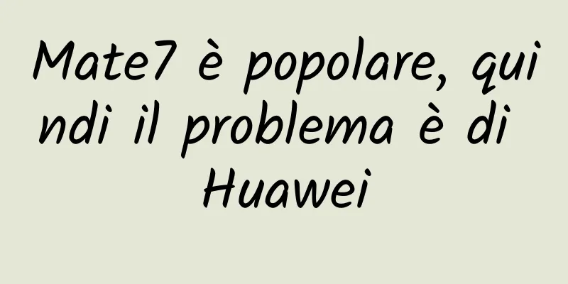 Mate7 è popolare, quindi il problema è di Huawei