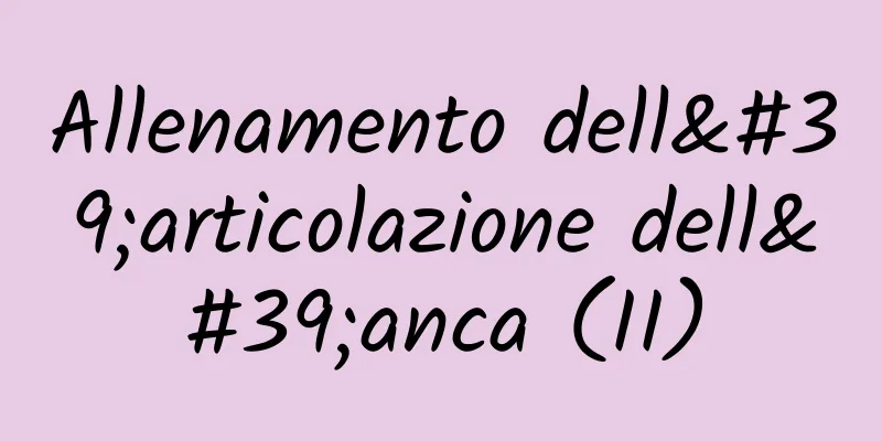 Allenamento dell'articolazione dell'anca (II)