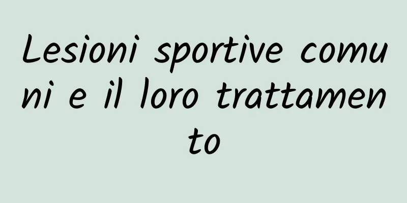 Lesioni sportive comuni e il loro trattamento