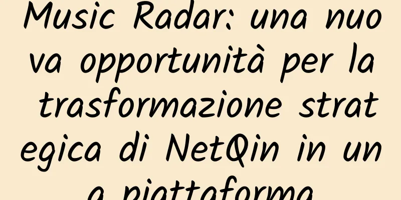 Music Radar: una nuova opportunità per la trasformazione strategica di NetQin in una piattaforma