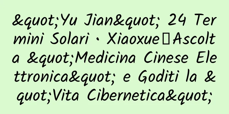 "Yu Jian" 24 Termini Solari • Xiaoxue丨Ascolta "Medicina Cinese Elettronica" e Goditi la "Vita Cibernetica"