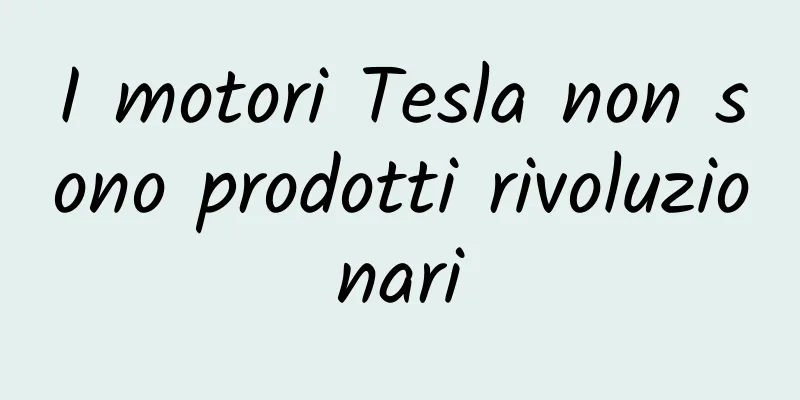 I motori Tesla non sono prodotti rivoluzionari