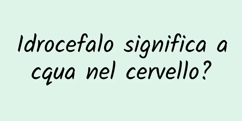 Idrocefalo significa acqua nel cervello?