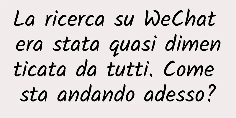 La ricerca su WeChat era stata quasi dimenticata da tutti. Come sta andando adesso?