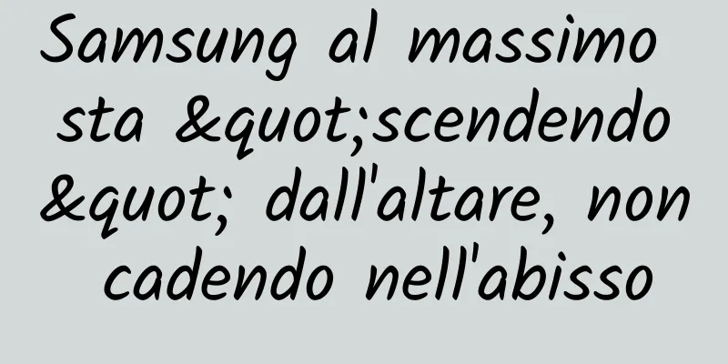 Samsung al massimo sta "scendendo" dall'altare, non cadendo nell'abisso