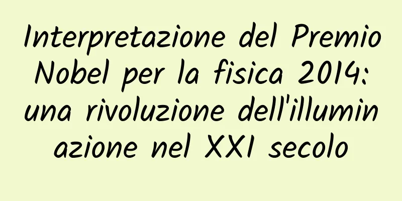 Interpretazione del Premio Nobel per la fisica 2014: una rivoluzione dell'illuminazione nel XXI secolo