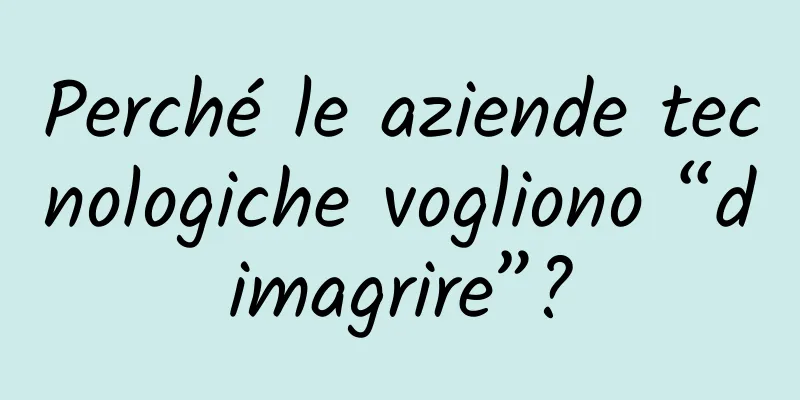 Perché le aziende tecnologiche vogliono “dimagrire”?