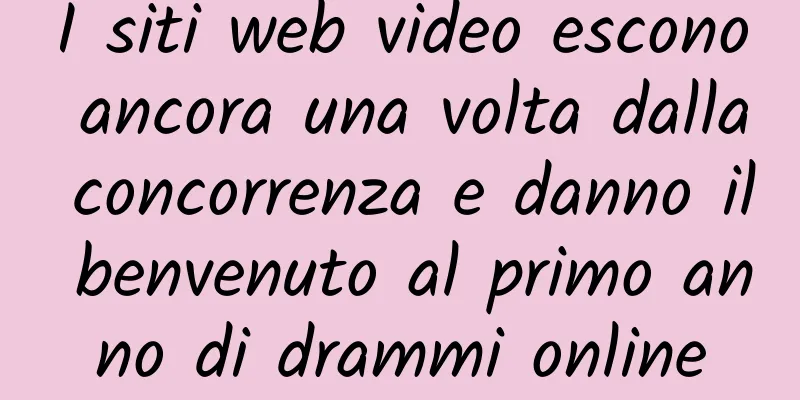I siti web video escono ancora una volta dalla concorrenza e danno il benvenuto al primo anno di drammi online