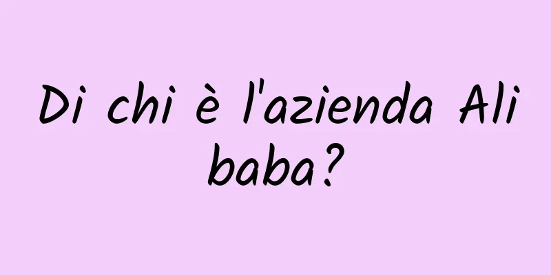 Di chi è l'azienda Alibaba?