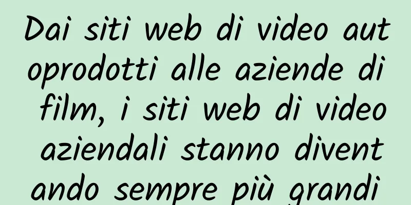 Dai siti web di video autoprodotti alle aziende di film, i siti web di video aziendali stanno diventando sempre più grandi