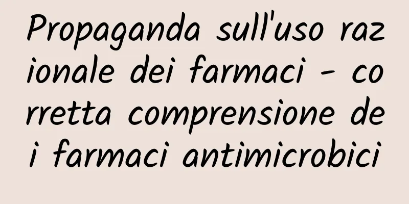 Propaganda sull'uso razionale dei farmaci - corretta comprensione dei farmaci antimicrobici