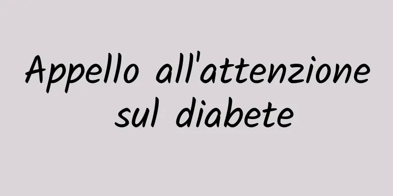 Appello all'attenzione sul diabete