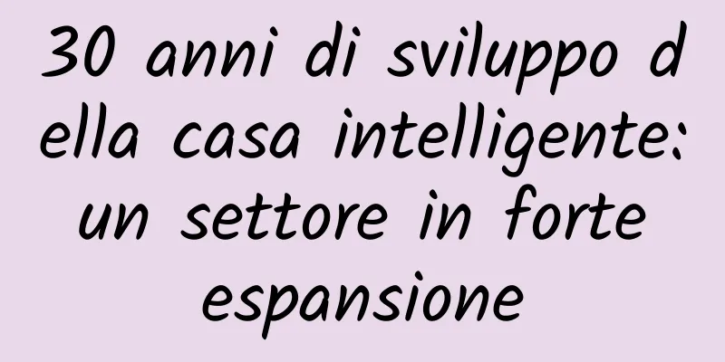 30 anni di sviluppo della casa intelligente: un settore in forte espansione