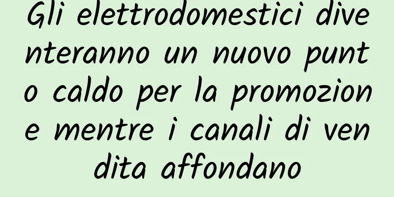 Gli elettrodomestici diventeranno un nuovo punto caldo per la promozione mentre i canali di vendita affondano