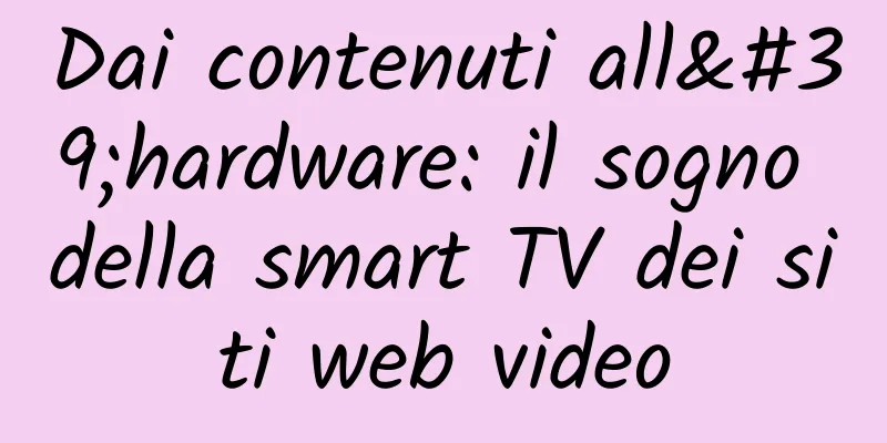 Dai contenuti all'hardware: il sogno della smart TV dei siti web video