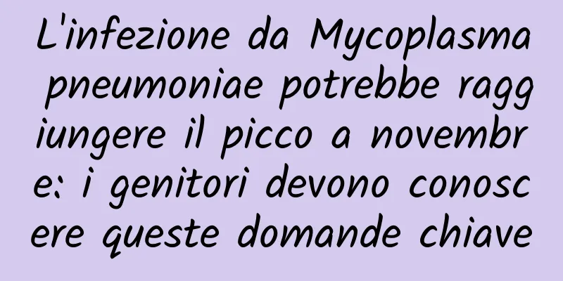 L'infezione da Mycoplasma pneumoniae potrebbe raggiungere il picco a novembre: i genitori devono conoscere queste domande chiave