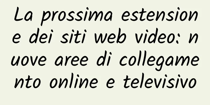 La prossima estensione dei siti web video: nuove aree di collegamento online e televisivo