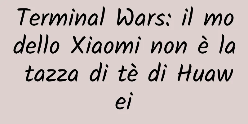 Terminal Wars: il modello Xiaomi non è la tazza di tè di Huawei