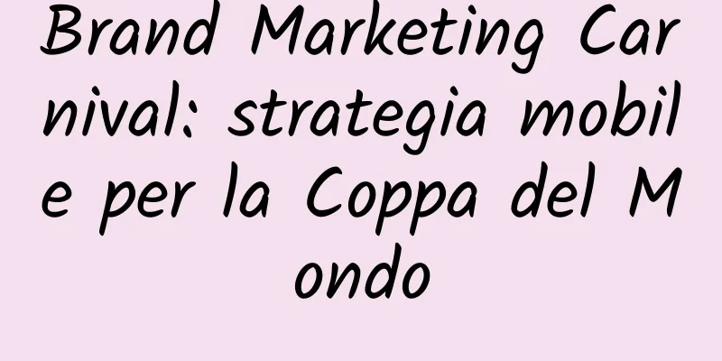 Brand Marketing Carnival: strategia mobile per la Coppa del Mondo