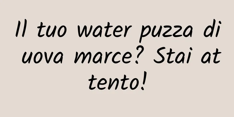 Il tuo water puzza di uova marce? Stai attento!