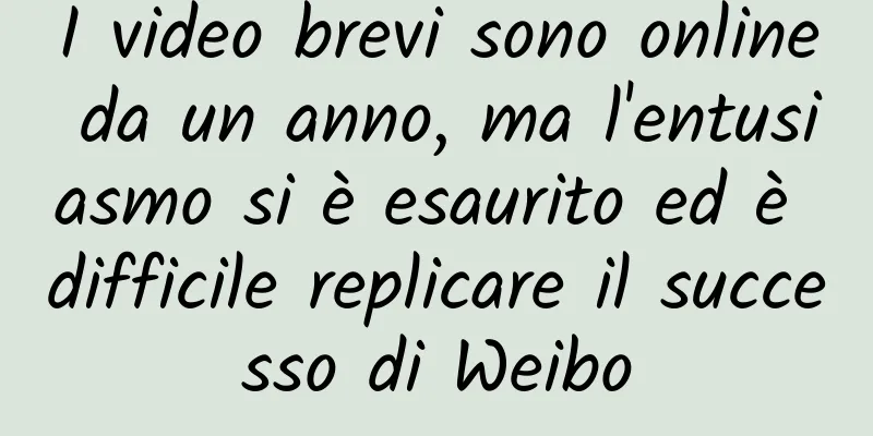 I video brevi sono online da un anno, ma l'entusiasmo si è esaurito ed è difficile replicare il successo di Weibo