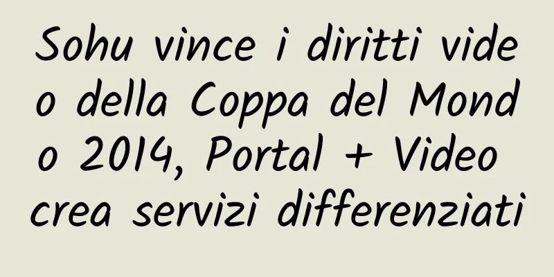Sohu vince i diritti video della Coppa del Mondo 2014, Portal + Video crea servizi differenziati