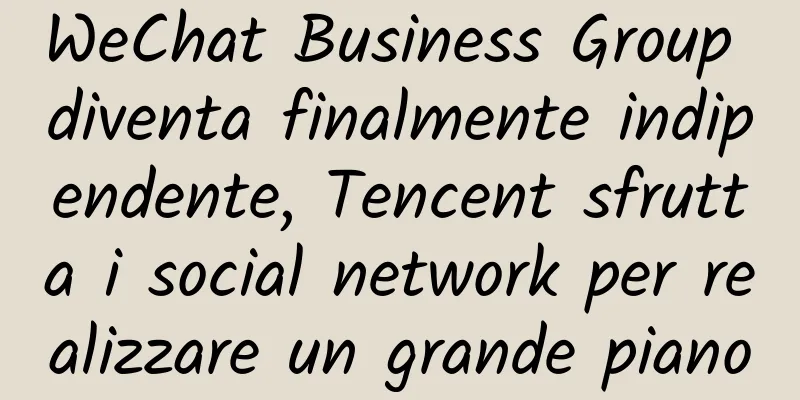 WeChat Business Group diventa finalmente indipendente, Tencent sfrutta i social network per realizzare un grande piano