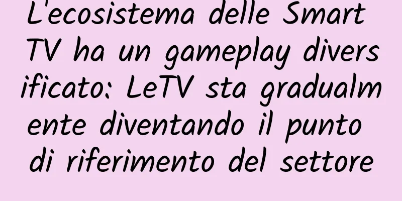 L'ecosistema delle Smart TV ha un gameplay diversificato: LeTV sta gradualmente diventando il punto di riferimento del settore
