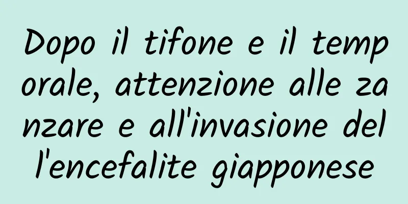 Dopo il tifone e il temporale, attenzione alle zanzare e all'invasione dell'encefalite giapponese