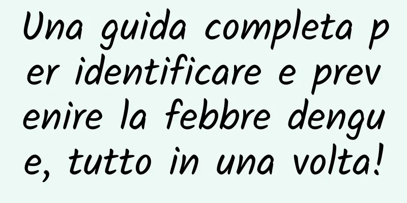 Una guida completa per identificare e prevenire la febbre dengue, tutto in una volta!
