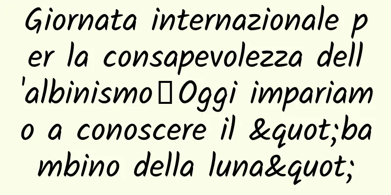 Giornata internazionale per la consapevolezza dell'albinismo丨Oggi impariamo a conoscere il "bambino della luna"