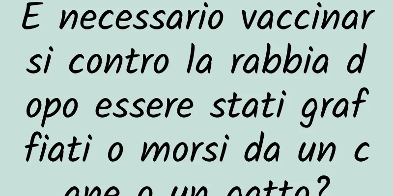 È necessario vaccinarsi contro la rabbia dopo essere stati graffiati o morsi da un cane o un gatto?