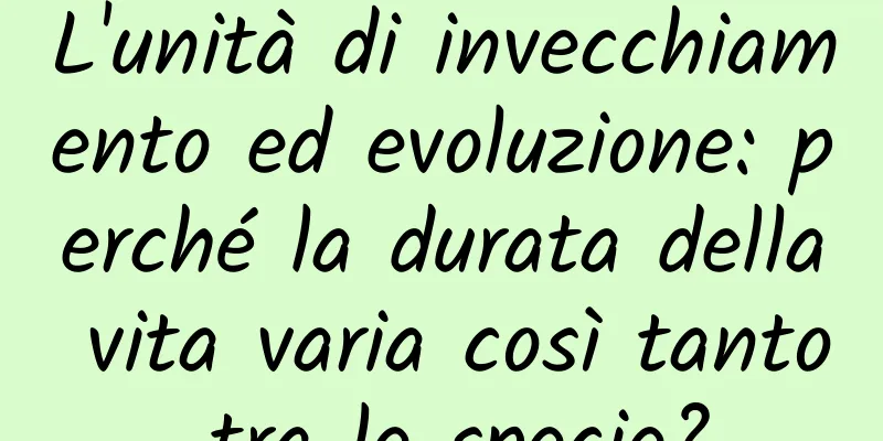 L'unità di invecchiamento ed evoluzione: perché la durata della vita varia così tanto tra le specie?