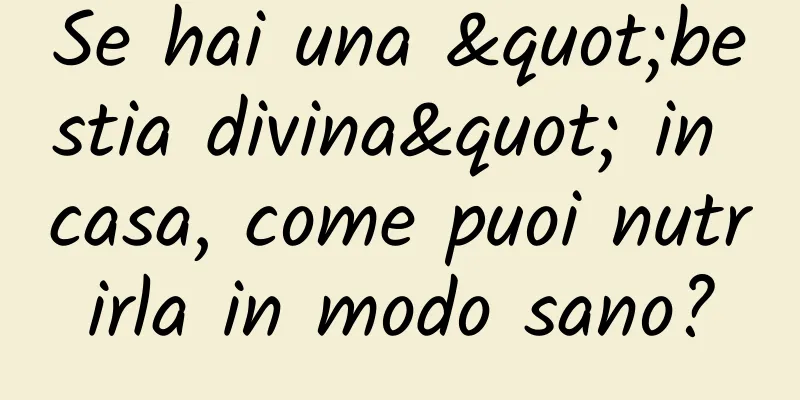 Se hai una "bestia divina" in casa, come puoi nutrirla in modo sano?