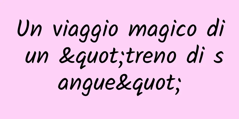 Un viaggio magico di un "treno di sangue"
