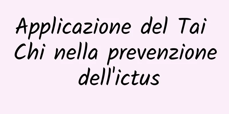Applicazione del Tai Chi nella prevenzione dell'ictus